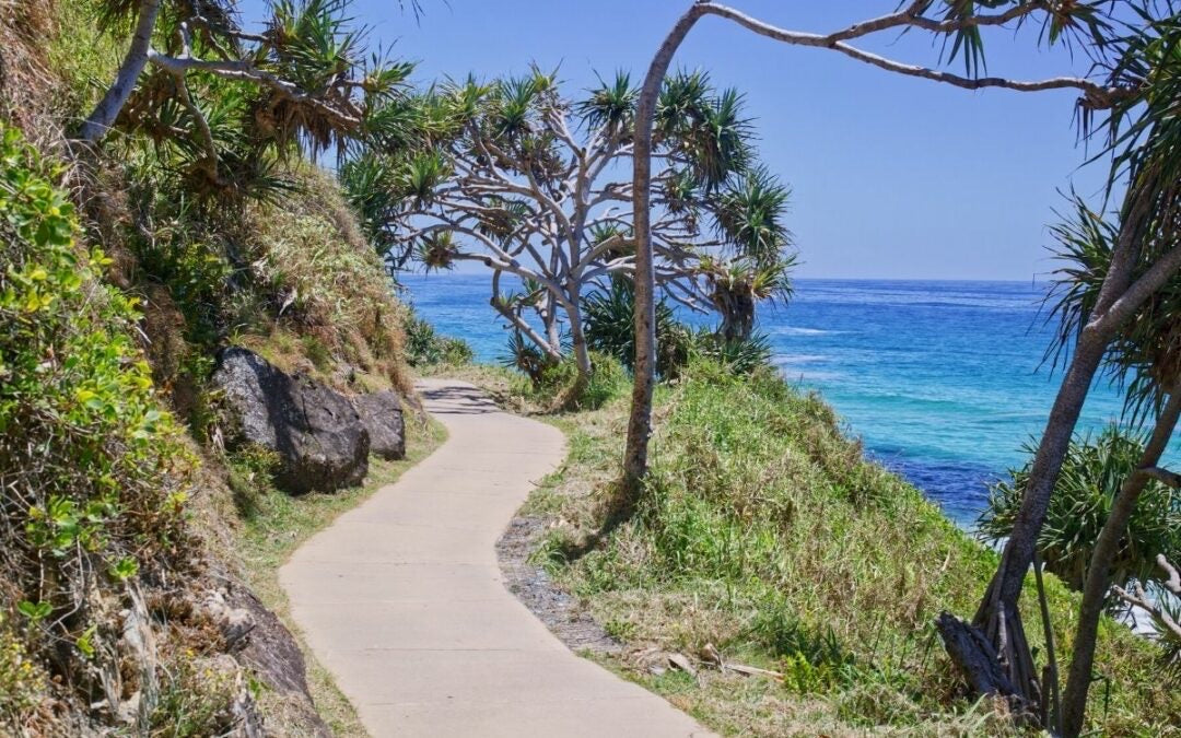 The coastal path around Burleigh Heads
