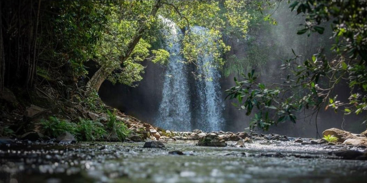 Killen Falls pouring into its swimming hole