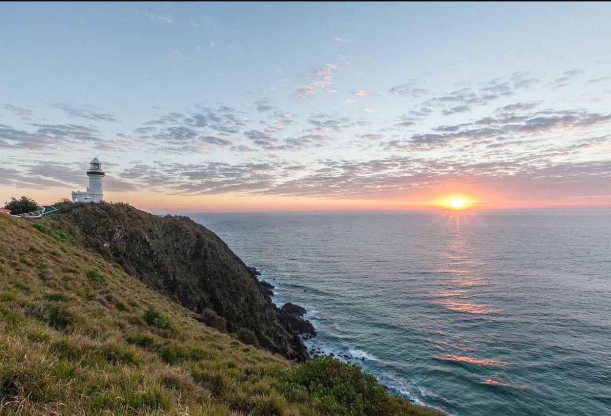 The Cape Byron lighthouse at sunrise