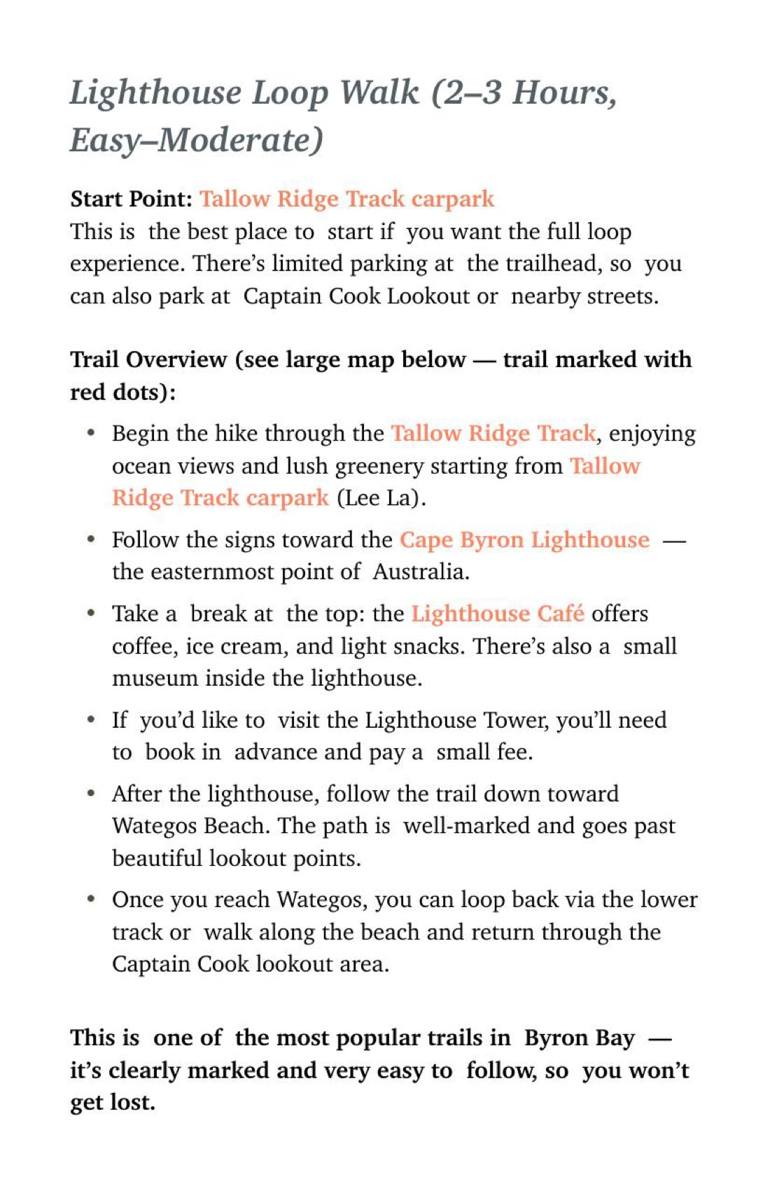 Page 55: the Lighthouse Loop walking day